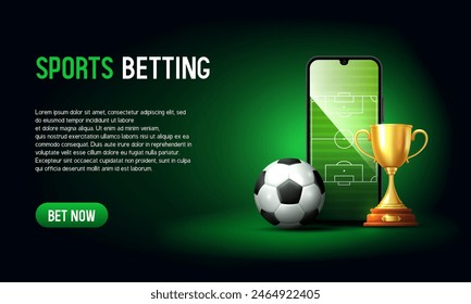 Sports betting banner. Banner for a website. Vector illustration.