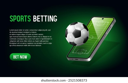 Sports betting banner. Banner for a website. Vector illustration.