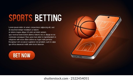 Sports betting banner. Banner for a website. Vector illustration.