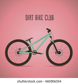 Sports bike. Detached with text on a pink background.