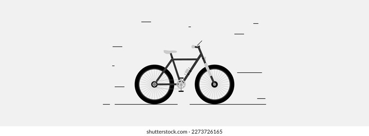 Sports bike icon on a light background. Ecological transport.