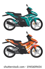 Sports bike motorcycle decal design  template vector