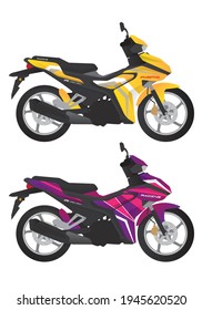 Sports bike motorcycle decal design  template vector