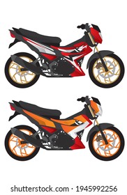 Sports bike motorcycle decal design  template vector