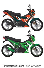 Sports bike motorcycle decal design  template vector