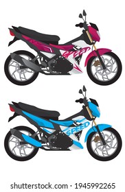 Sports bike motorcycle decal design  template vector