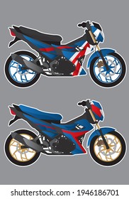 Sports bike motorcycle decal design  template vector