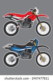 Sports bike motorcycle decal design  template vector