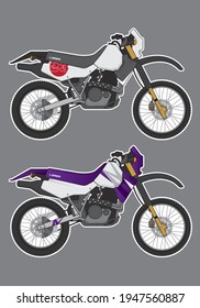 Sports bike motorcycle decal design  template vector