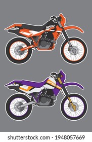 Sports bike motorcycle decal design  template vector