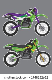 Sports bike motorcycle decal design  template vector