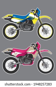 Sports bike motorcycle decal design  template vector