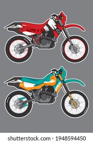 Sports bike motorcycle decal design  template vector