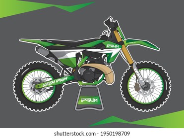 Sports bike motorcycle decal design  template vector