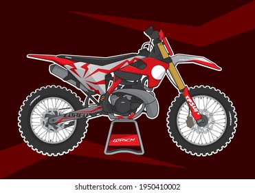 Sports bike motorcycle decal design  template vector