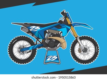 Sports bike motorcycle decal design  template vector