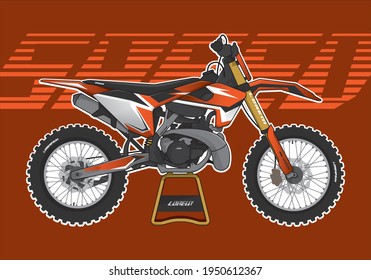 Sports bike motorcycle decal design  template vector