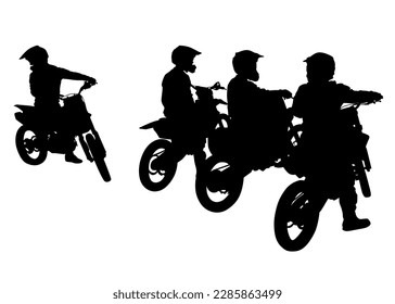 Sports bike and people white background