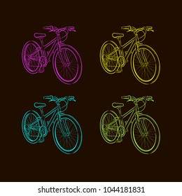 Sports bike, vector