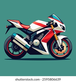 Sports bike vector art illustration