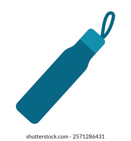 Sports blue bottle in clip art style. Isolated vector illustration for your design