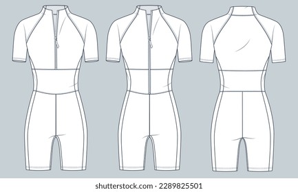 Premium Vector  Set sports wear front and back view