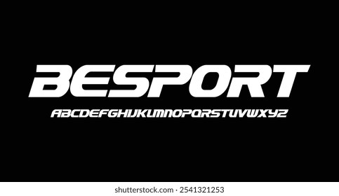 Sports bold alphabet vector font. Typography urban style alphabet fonts for fashion, sport, technology, digital, movie, logo design, vector illustration.
