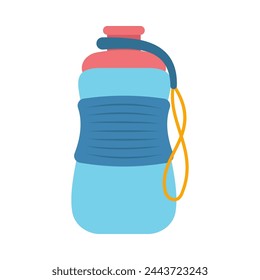 Sports bottle hydro flask water. Sport water bottle vector illustration colorful