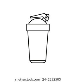 Sports bottle icon vector. Bottle illustration sign. Sport symbol. Water logo.