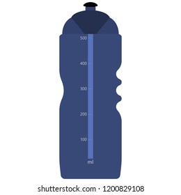 Sports bottle vector illustration isolated from the background.