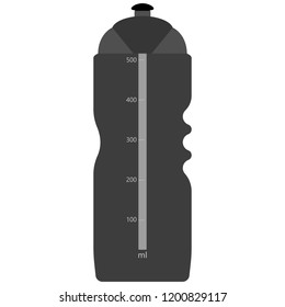 Sports bottle vector illustration isolated from the background.