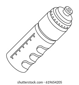Sports bottle with water. Water balance in training.Gym And Workout single icon in outline style vector symbol stock illustration.