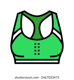 sports bra clothing color icon vector. sports bra clothing sign. isolated symbol illustration