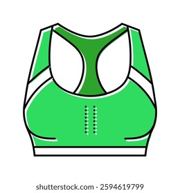 sports bra clothing color icon vector. sports bra clothing sign. isolated symbol illustration