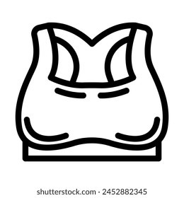 sports bra clothing line icon vector. sports bra clothing sign. isolated contour symbol black illustration