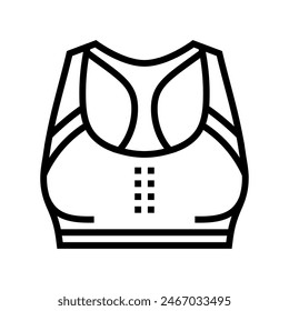 sports bra clothing line icon vector. sports bra clothing sign. isolated contour symbol black illustration