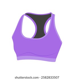 Sports Bra, Fitness Flat Vector Illustration Isolated