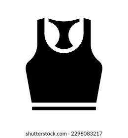 sports bra glyph icon illustration vector graphic