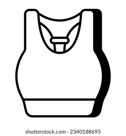 Sports bra icon in unique design 