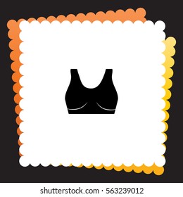 Sports bra  icon. Vector design. 