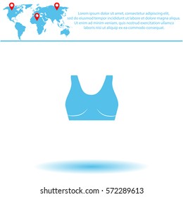 Sports bra  icon. Vector design.