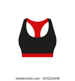 Sports bra icon. Vector illustration. Isolated.