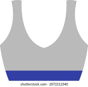 Sports bra, illustration, vector, on a white background.