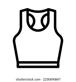 sports bra line icon illustration vector graphic