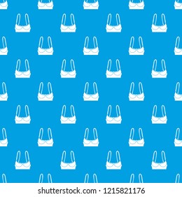 Sports bra pattern vector seamless blue repeat for any use