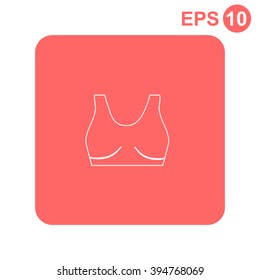 Sports bra vector icon.