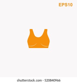 Sports bra vector icon