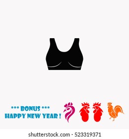 Sports bra vector icon