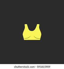 Sports bra vector  icon.