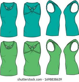 Sports bras for women vector template pattern